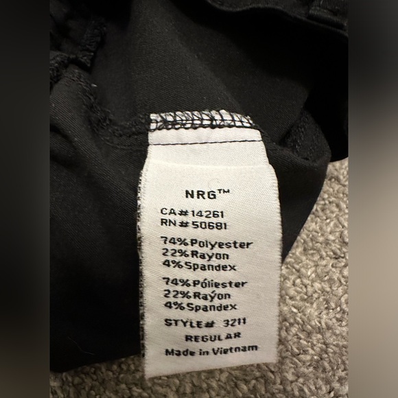 NrG by Barco scrub pants flared legs size large regular - Picture 3 of 7